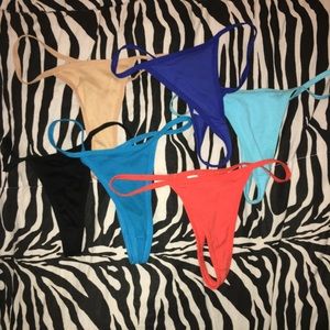 New 6 pack American Apparel size 0 rib thongs